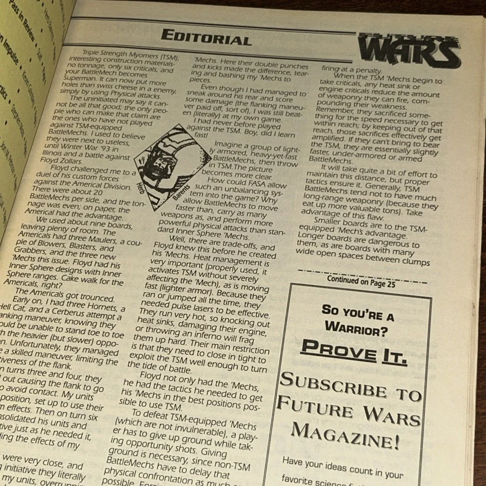 N/A wars like issue